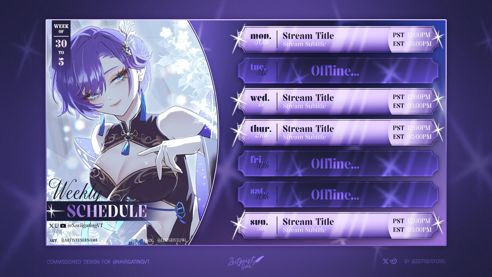 Naviigating Stream Schedule Showcase