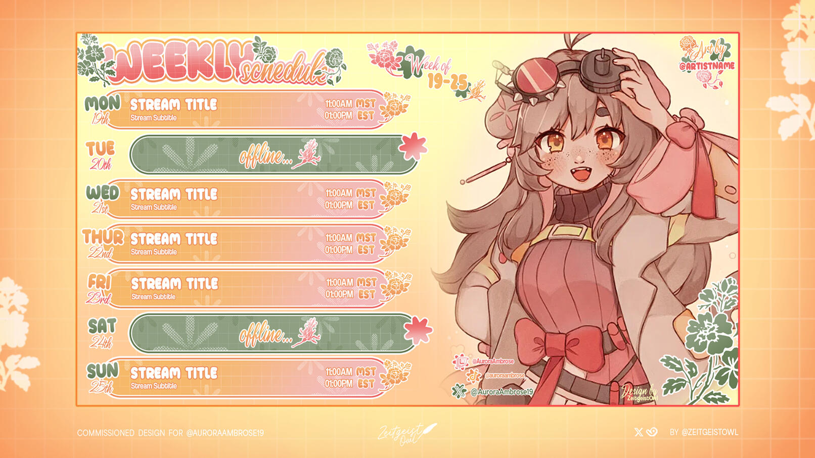 Aurora Ambrose Stream Schedule Showcase